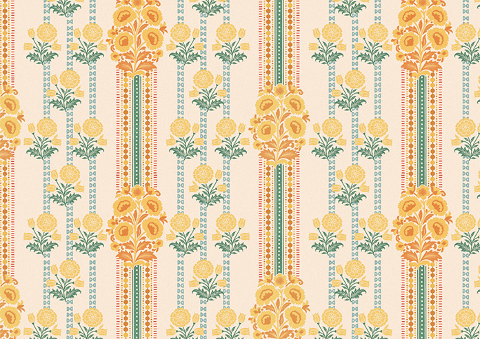 Petal & Block Jaipur Stripe, Marigold - Roman Blind - Image 7